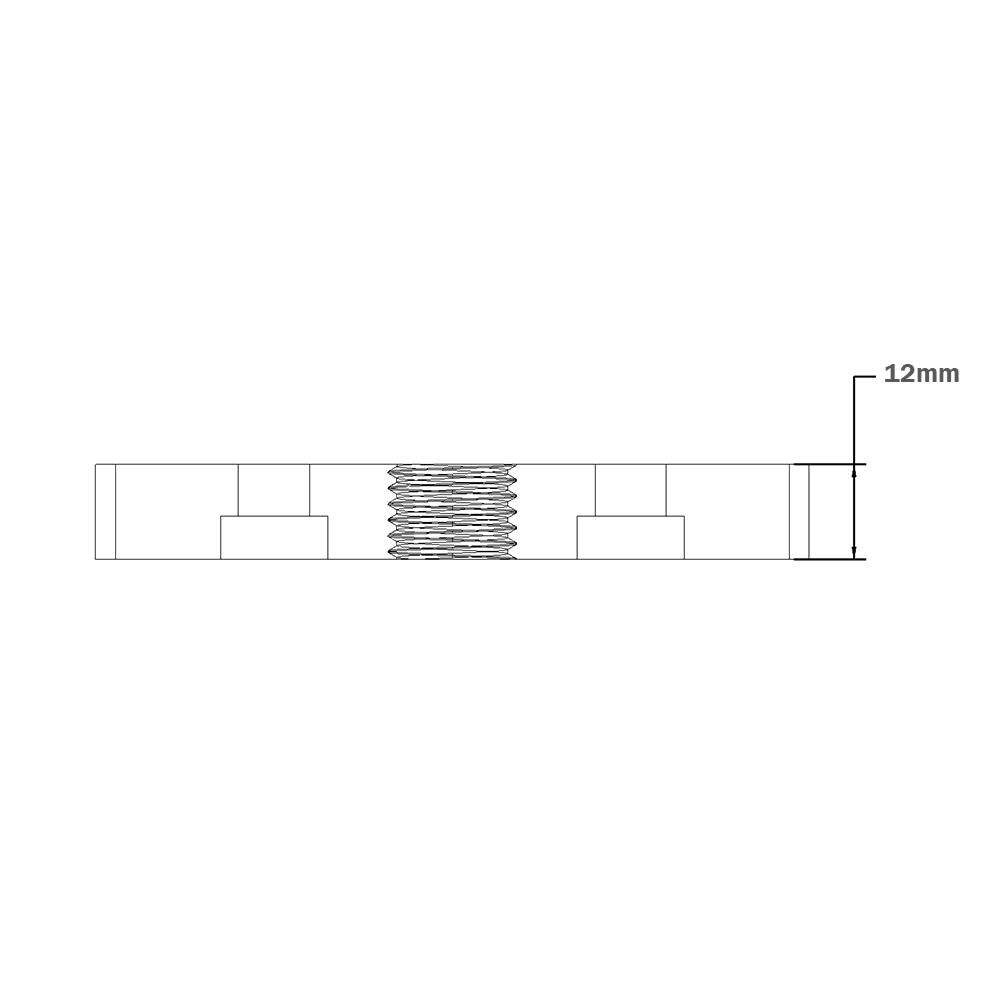 32-4590M16-1 MODULAR SOLUTIONS FEET AND CASTERS PART<br>CONNECTING PLATE 45 X 90 M16 HOLE W/ HARDWARE